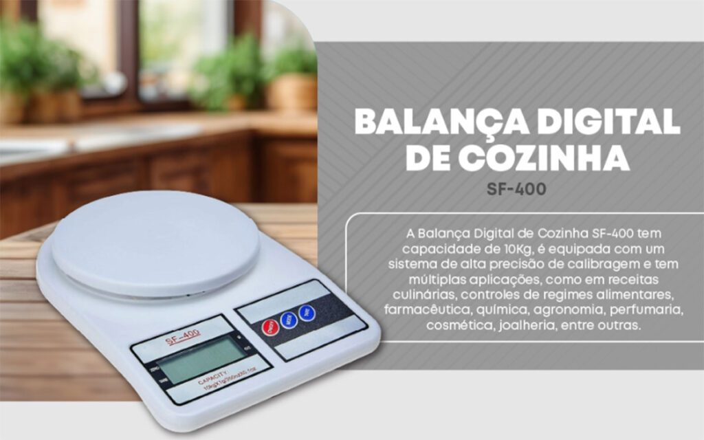 Balança digital de cozinha SF-400 precisão e eficiência na sua cozinha